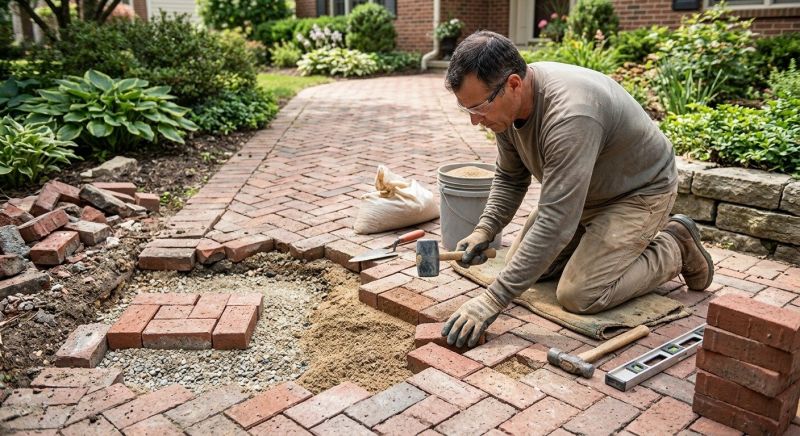 Brick Hardscape Repair in Sonoma County, CA