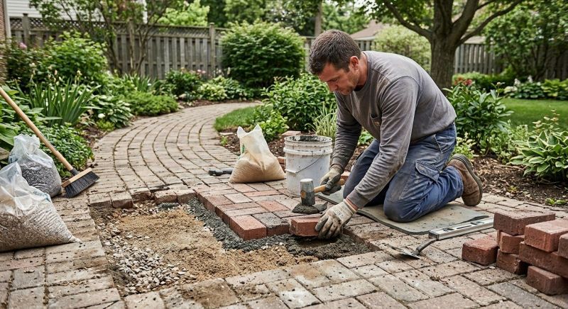 Brick Pathway Repair in Sonoma County, CA