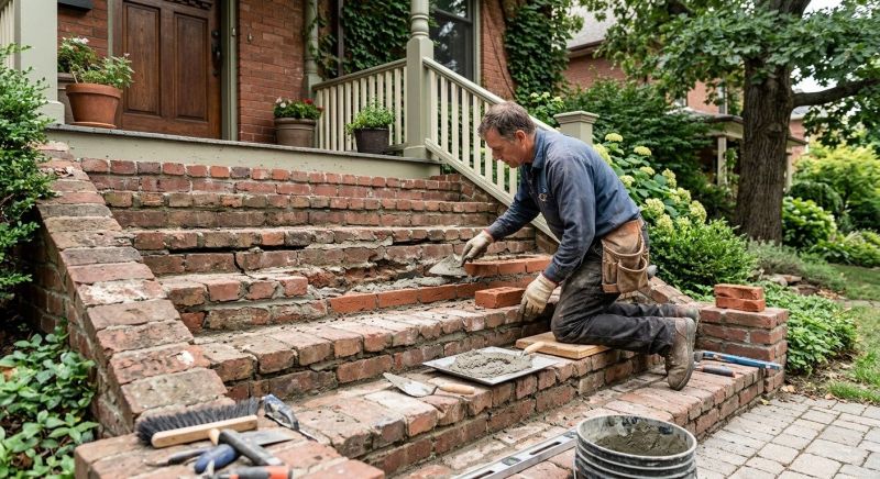 Brick Stairs Repair in Guerneville, CA