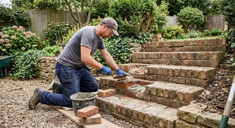 Brick Stairs Repair in Sonoma County, CA