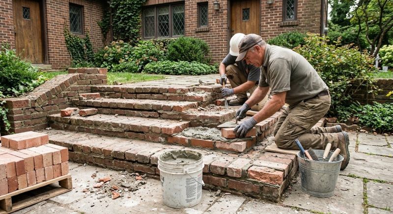 Brick Stairs Repair in Petaluma, CA