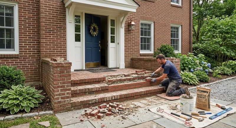 Brick Steps Repair in Sonoma County, CA