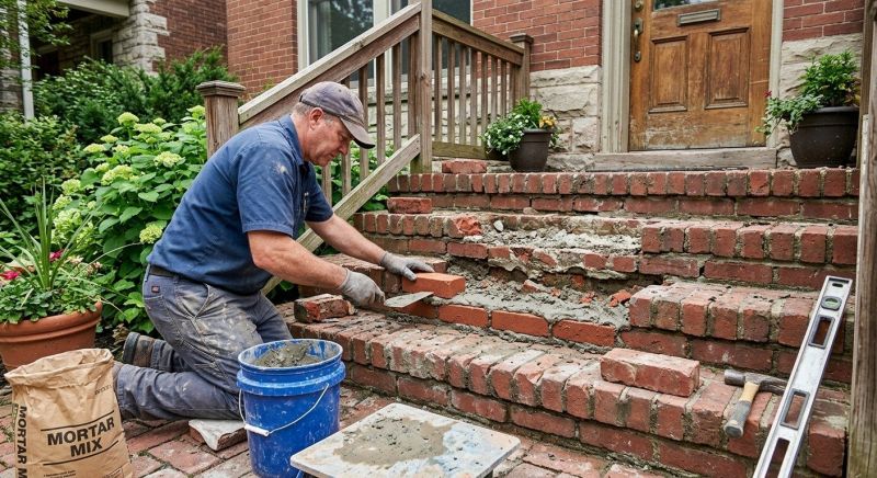 Brick Steps Repair in Sonoma County, CA