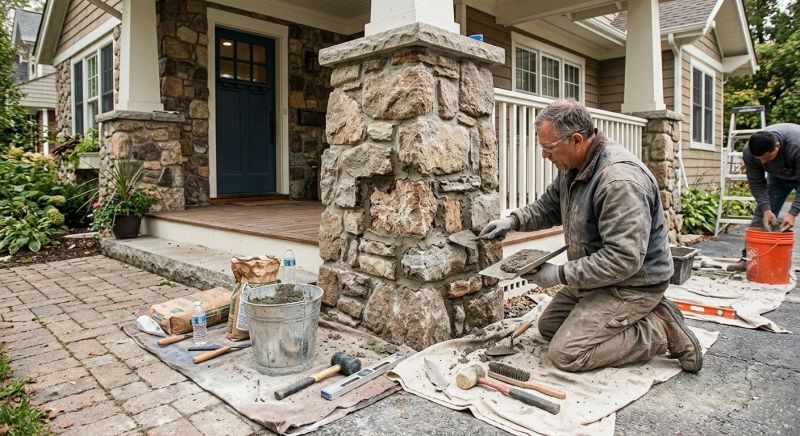 Stone Column Repair in Sonoma County, CA