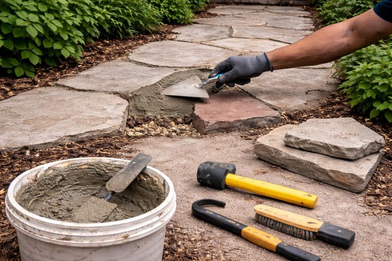 Stone Walkway Repair in Sonoma County, CA