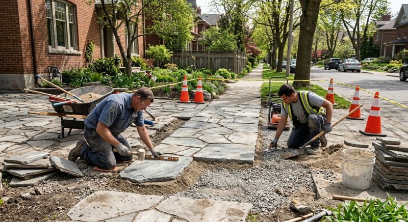 Stone Walkway Repair in Sonoma County, CA